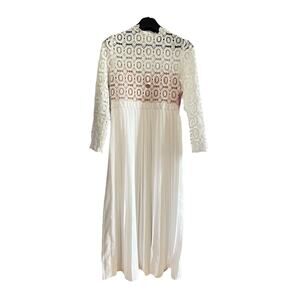 Little Mistress Lace Pleated Dress Fairycore Boho Romantic Size 10 US Fit Size 8